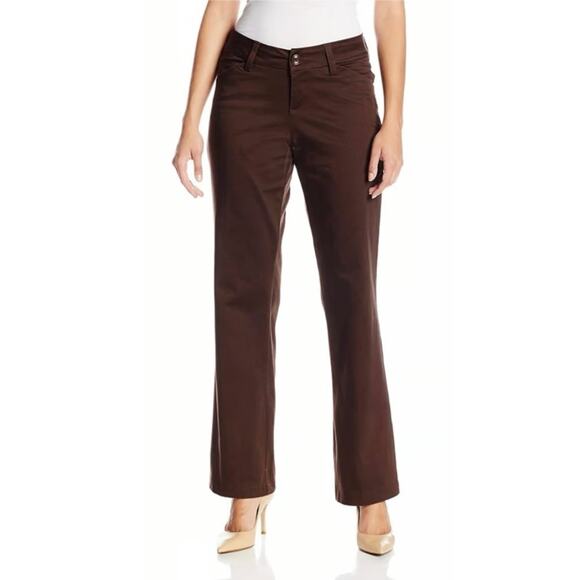 Lee Curvy Fit Brown Straight Leg Pant size 10 New with Tags - Picture 1 of 9